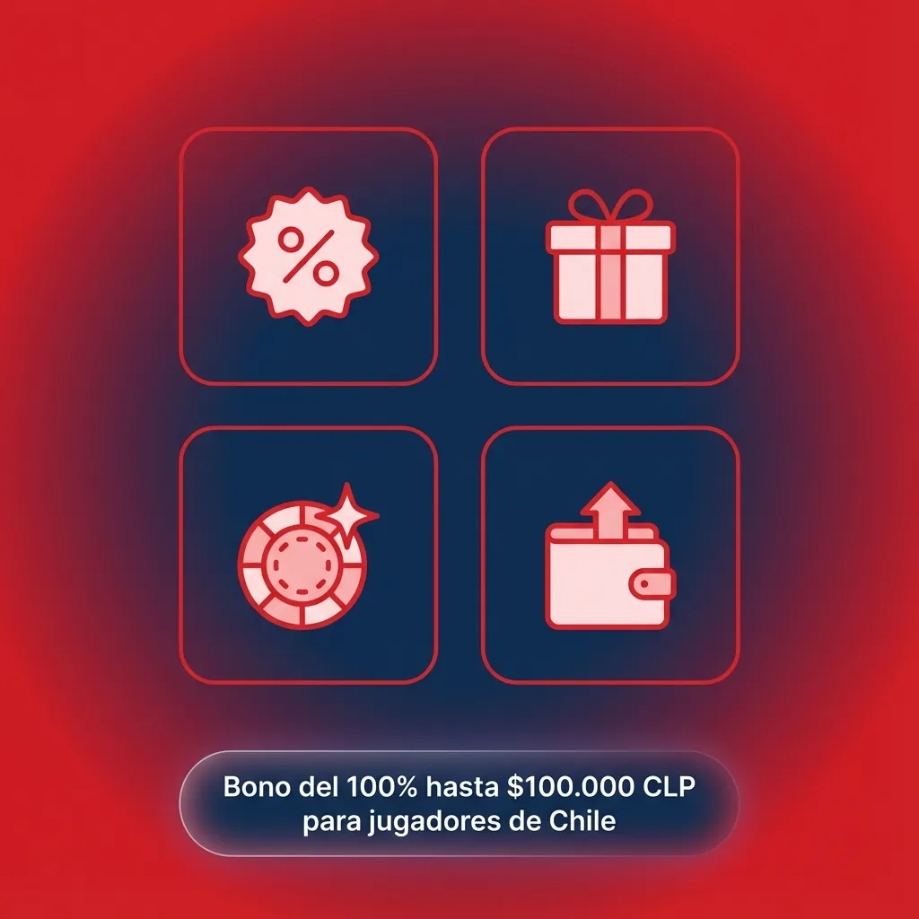 Banner de Betcris que ofrece bono de bienvenida del 100% hasta $100.000 CLP para nuevos jugadores de casino en Chile