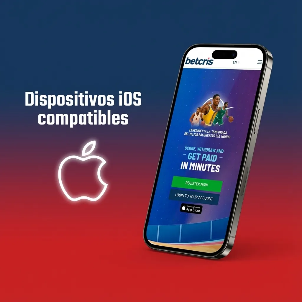 Ilustración de iPhones recientes alineados, mostrando compatibilidad de la app Betcris con modelos X a 15 y iPads modernos