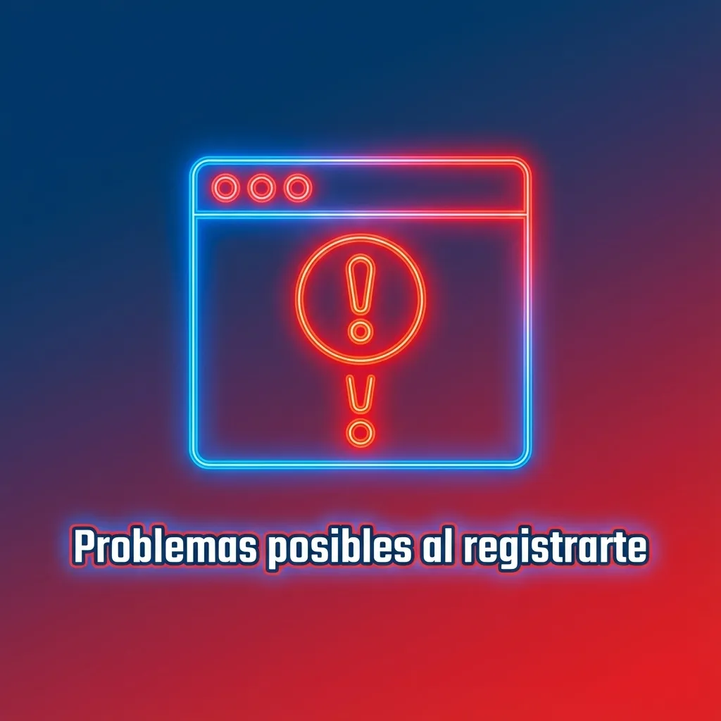 Ilustración de persona con errores de registro en pantalla y lista de soluciones y contacto a soporte en español