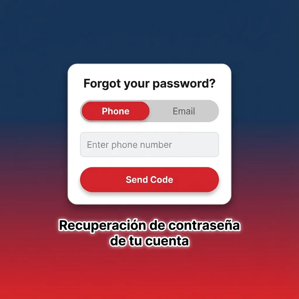 Ilustración de recuperación de contraseña: usuario restablece clave con correo o móvil en una pantalla segura