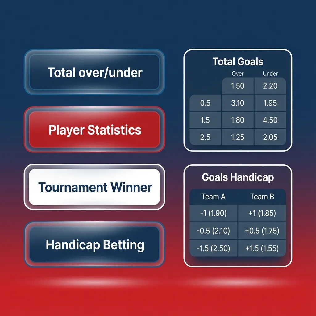 Infografía en español que explica tipos de apuestas: sencilla, combinada, sistema, doble oportunidad y largo plazo.