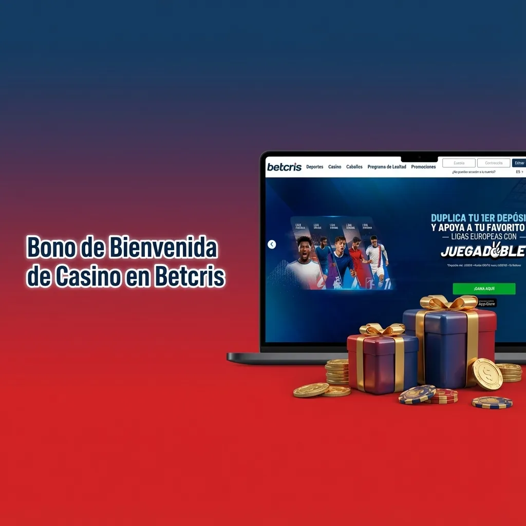 Banner de Betcris destacando bono de bienvenida de casino 100% hasta $100.000 CLP para nuevos jugadores de Chile