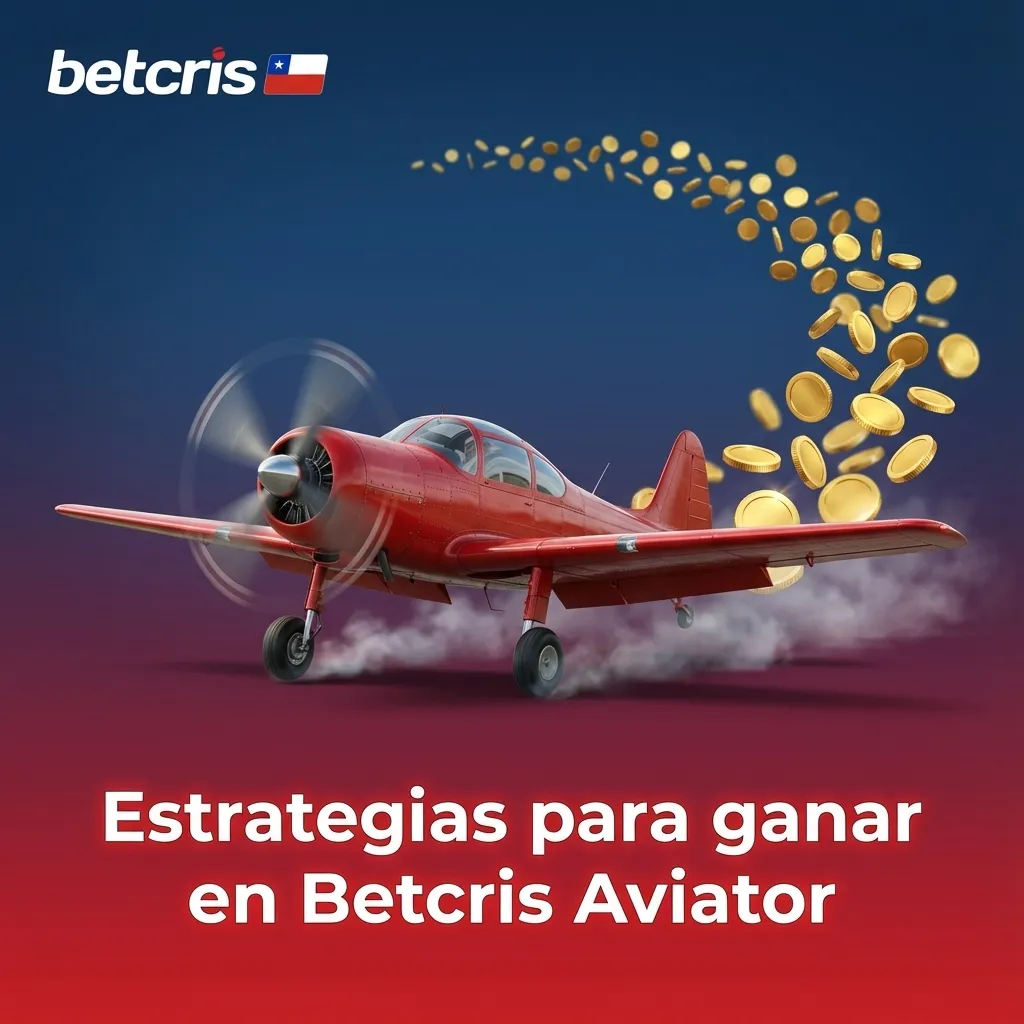 Ilustración de Betcris Aviator con avión despegando, apuestas en pantalla y lista de estrategias de juego responsable.