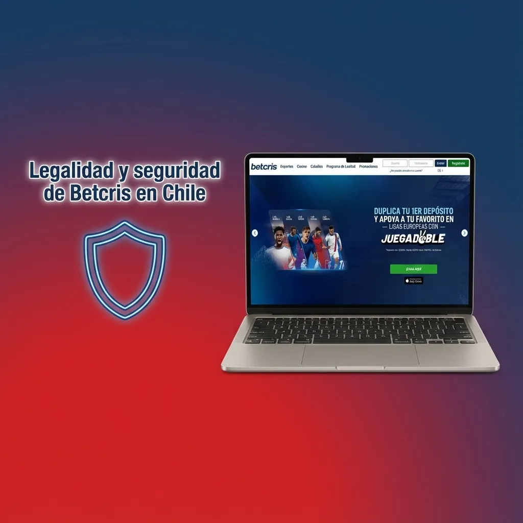 Infografía sobre la licencia Curaçao y medidas de seguridad y juego responsable de Betcris para jugadores chilenos