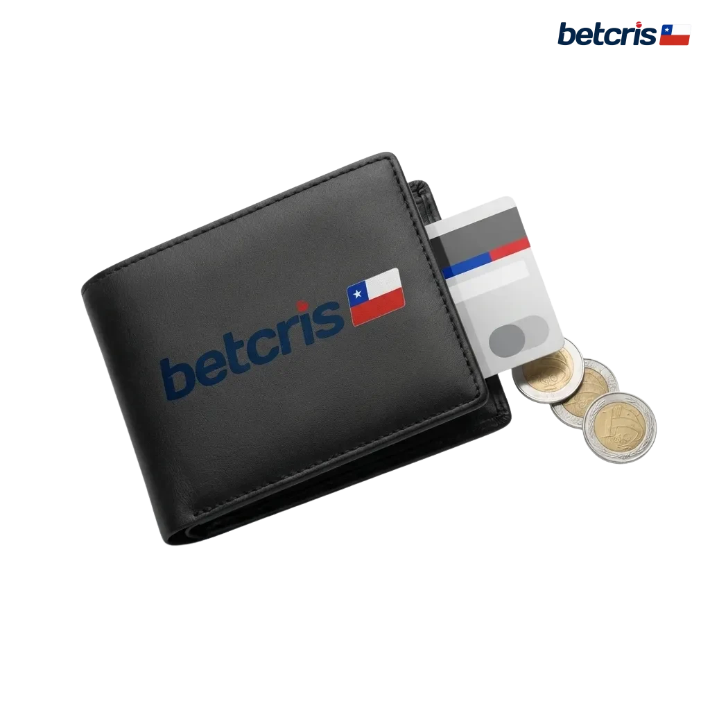 Infografía de métodos de depósito Betcris en Chile, límites en pesos chilenos y bono de primer depósito del 100%
