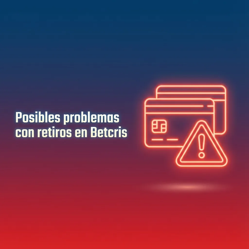Ilustración de usuario chileno revisando retiro pendiente en Betcris con alertas de error, verificación y datos bancarios.