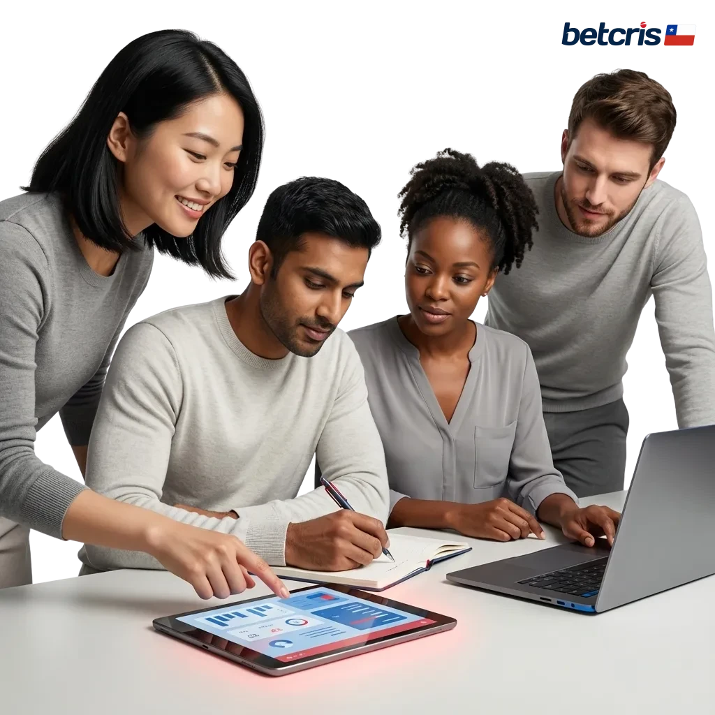 Banner de Betcris Chile mostrando apuestas deportivas, casino online, app móvil y bono de bienvenida para nuevos usuarios